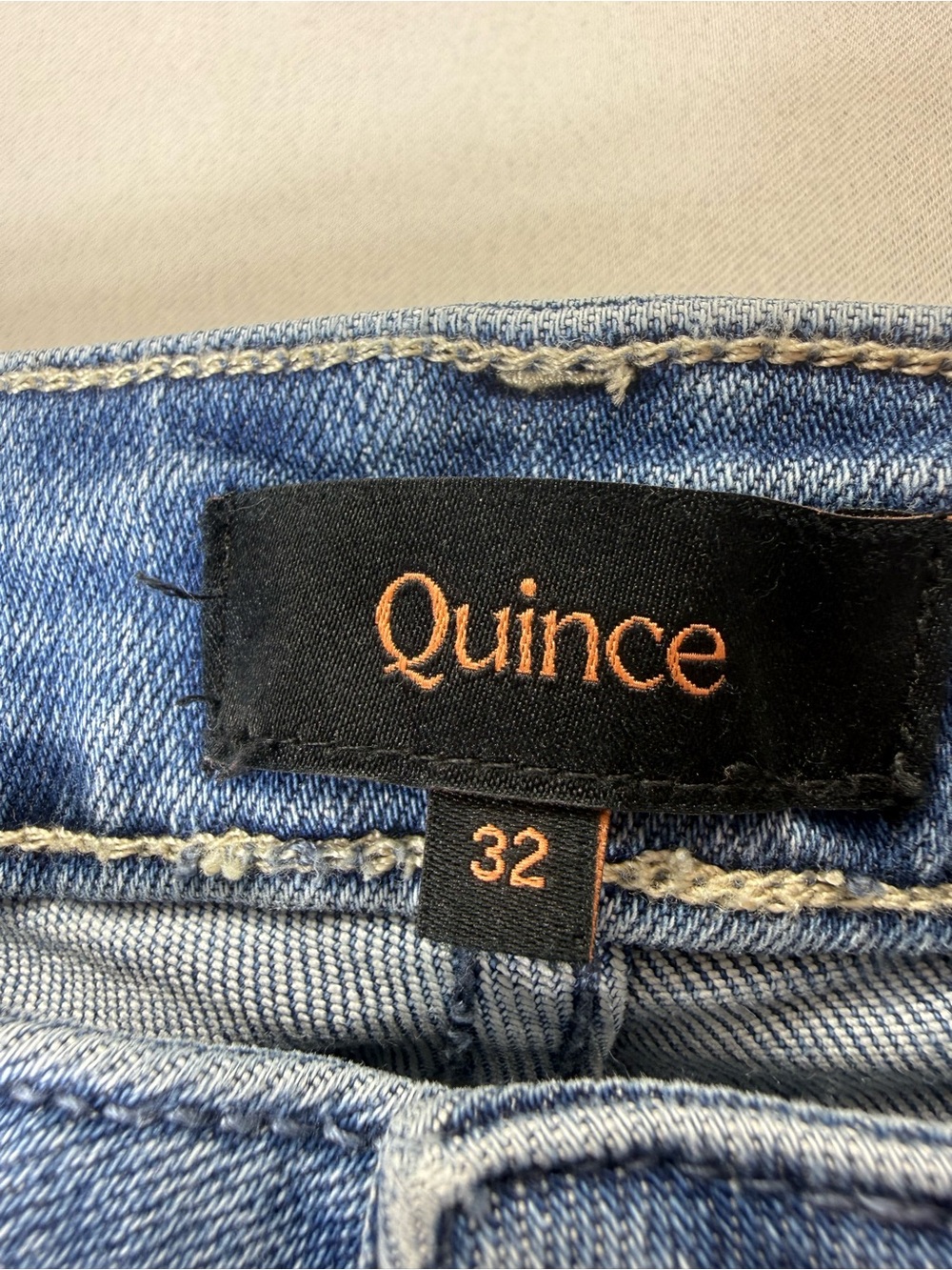 Quince Light Blue High-Rise Wide Leg Jeans Size 32 - Picture 9 of 12